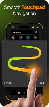 Wisch-Touchpad für reibungslose TV-Navigation