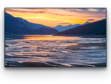 Fernseher mit einem Hintergrundbild