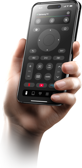 TVRem-Oberfläche mit einem verbundenen Samsung-TV