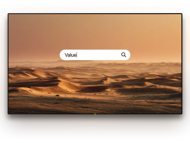 Fernseher mit einer Texteingabe-Option