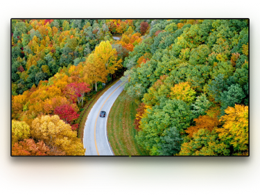 Fernseher mit einem Hintergrundbild
